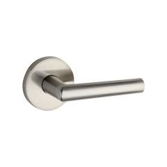 Cross Flow Lever Round Rose Passage 6-1-Satin Nickel