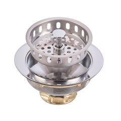 Deluxe Brass Strainer Basket Assembly