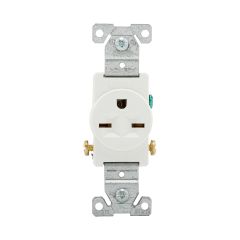 White 15-Amp Round Outlet Commercial Outlet