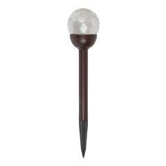 14" Solar Crackle Glass Path Light