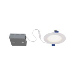 4" Matte White Slim Recessed Fixture 11W, 750 Lm 4000K Wet R