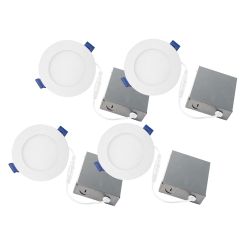 1/2'' Matte White Slim Recessed Fixture 11W , 750 Lm 4000K ,