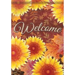 Layered Sunflowers Large Flag