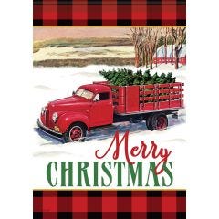 Vintage Christmas Large Flag