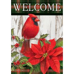 Sweet Cardinal Christmas Garden Flag