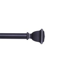 1/2" - 28" - 48" Matte Black Easton Curtain Rod