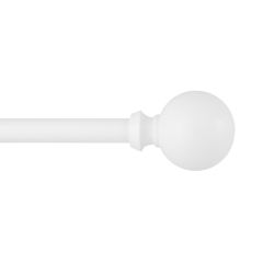5/8" - 28" - 48" White Newbury Curtain Rod