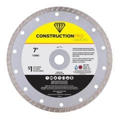 7" Turbo Construction Pro Diamond Blade - Exchangeable
