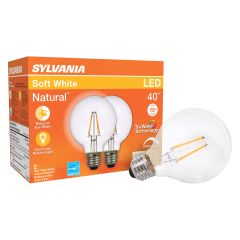 4.5 Watt Dimmable Medium Base LED G25 Bulb-2/Pack