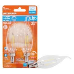 3 Watt Dimmable Candelabra Base LED B10 Bulb-2/Pack