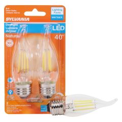 4 Watt Dimmable Medium Base LED B10 Bulb-2/Pack