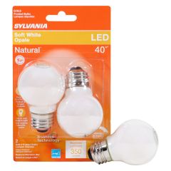 4.5 Watt Dimmable Medium Base LED G16.5 Bulb-2/Pack