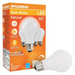 5.5 Watt Dimmable Medium Base LED A19 Bulb-4/Pack