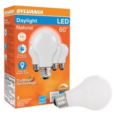8 Watt Dimmable 15000 Life Medium Base LED  A19 Bulb-4/Pack