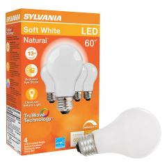 8 Watt Dimmable E26 Base LED A19 Bulb-4/Pack
