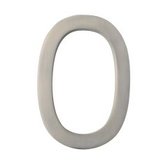 5" Designer House Number "0" Satin Nickel