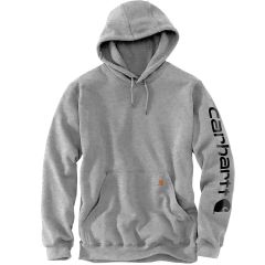 Logo Hooded Heather Gray and Black- Medium