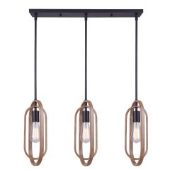 Dilan Brushed Brown 3 Light Pendant