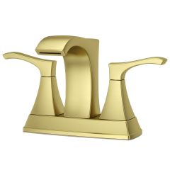 Lavatory Faucet Venturi 4" Two Handle Brushed Gold