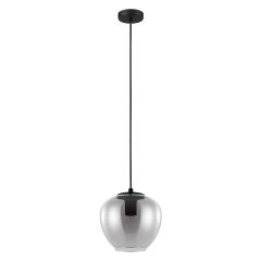 Priorat Pendant Light Black Finish With Smoked Glass