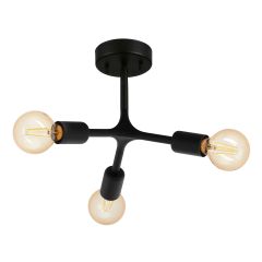 Bocadella Ceiling Light 3 Light Black Finish