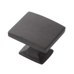 Forge 1-7/16" x 1-1/4" Black Iron Knob