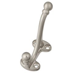 5/8" Satin Nickel Hooks Double Hook