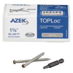 Azek Toploc Fascia and Bit, 30 Lineal Feet-Dark Gray