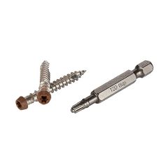 TOPLoc Fascia Screws Brown + Bit - 100 Lineal Feet