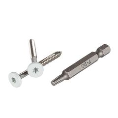 TOPLoc Fascia Screws Ivory + Bit - 100 Lineal Feet