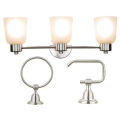 Maria 3 Light Vanity Kit-Brushed Nickel
