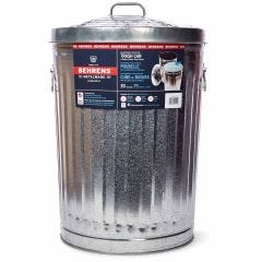 75L Galvanized Steel Trash Can With Lid