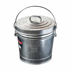 22L Embossed Galvanized Steel Trash Can With Locking Lid