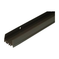U-Shape Vinyl Door Bottom With Vinyl Fins 36"-Brown