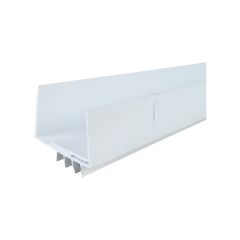 U-Shape Adjustable Vinyl Door Bottom With Vinyl Fins 36"-Whi