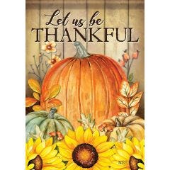 Pumpkin & Sunflower Trio Garden Flag