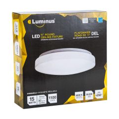 11" Round LED Flushmount 15W 1100 Lumens