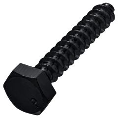Exterior Black Coated Hex Lag 1/4" x 2"