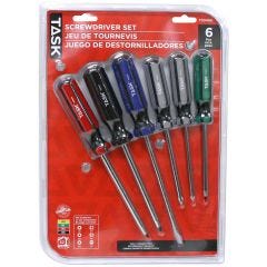6 Piece Acetate Hard Grip Screwdriver Set