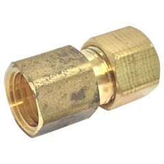 1/4" x 1/4" No-Lead Brass Compression x Female Flare Adapter