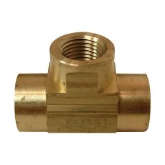 3/4" No-Lead Red Brass Tee FIP