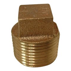 3/4" No-Lead Brass Square Head Plug MIP
