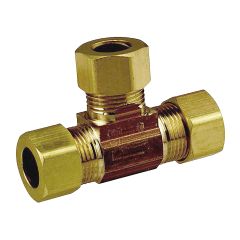 3/8" No-Lead Brass Compression Tee