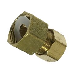1/2" x 3/8" No-Lead Brass Adapter Female Comp x Comp