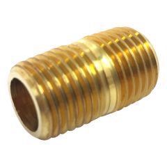 1/8" No-Lead Brass Pipe Nipple Close MIP