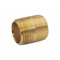 3/8" No-Lead Brass Pipe Nipple Close MIP