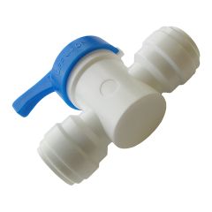 1/4" x 1/4" Polypropylene Push-Fit Straight Valve
