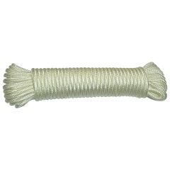 Rope Nylon Diamond Braided White 1/4 x 100'