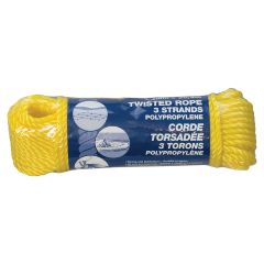 Twisted Polypropylene Rope Yellow 3/16 x 100'