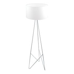 Camporale 60" White And Chrome Floor Lamp